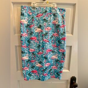 Lindy Bop Pink Flamingo Skirt Size 8
